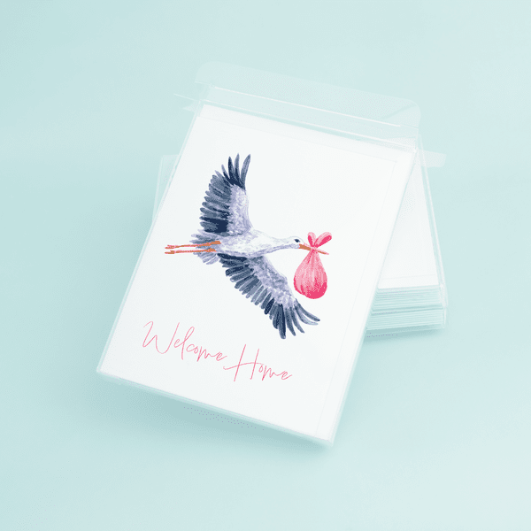 Pink Stork "Welcome Home" - themonogram manor 