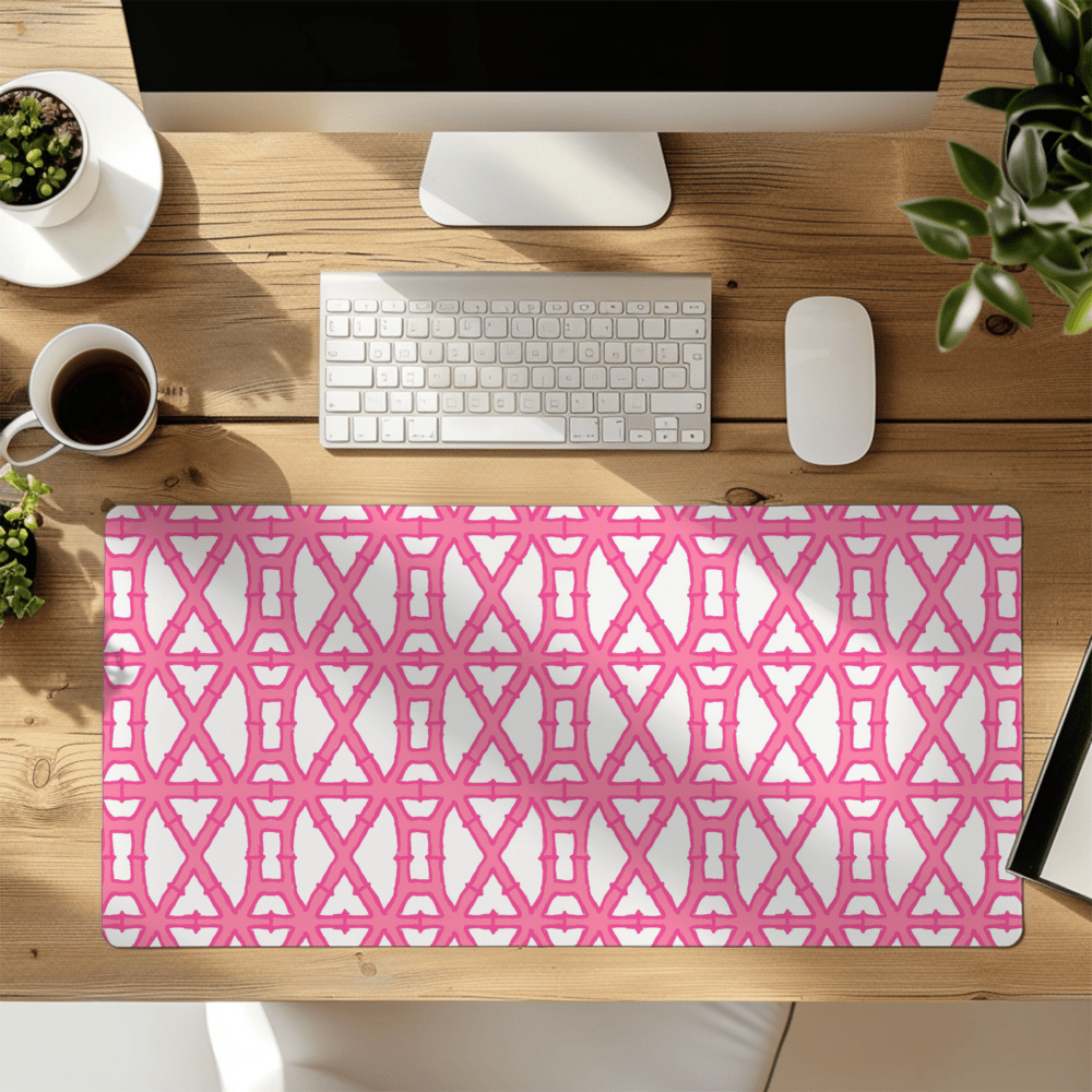 Desk Mat - Bamboo Pink - New! - themonogram manor 