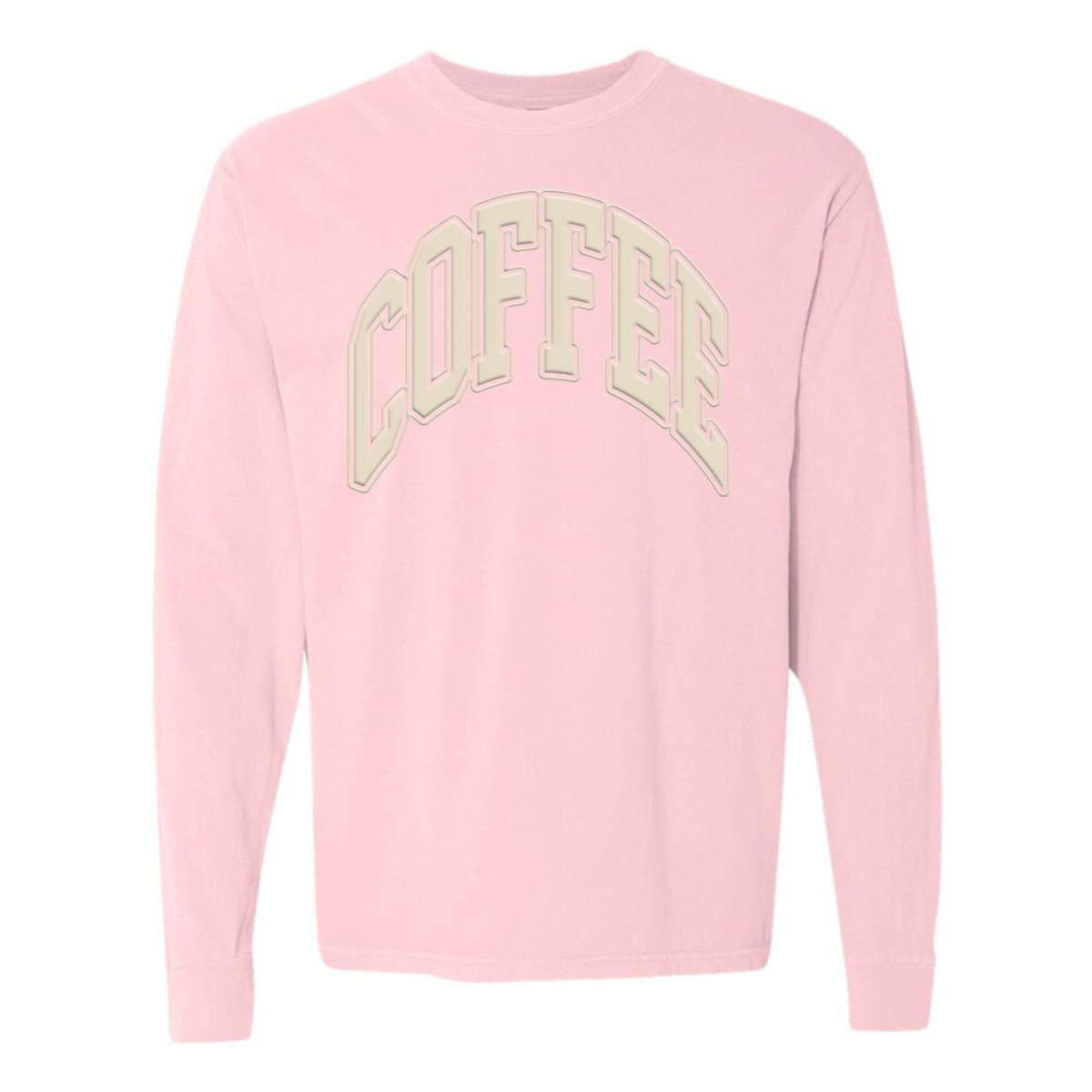 'Coffee' PUFF Long Sleeve T-Shirt - themonogram manor 
