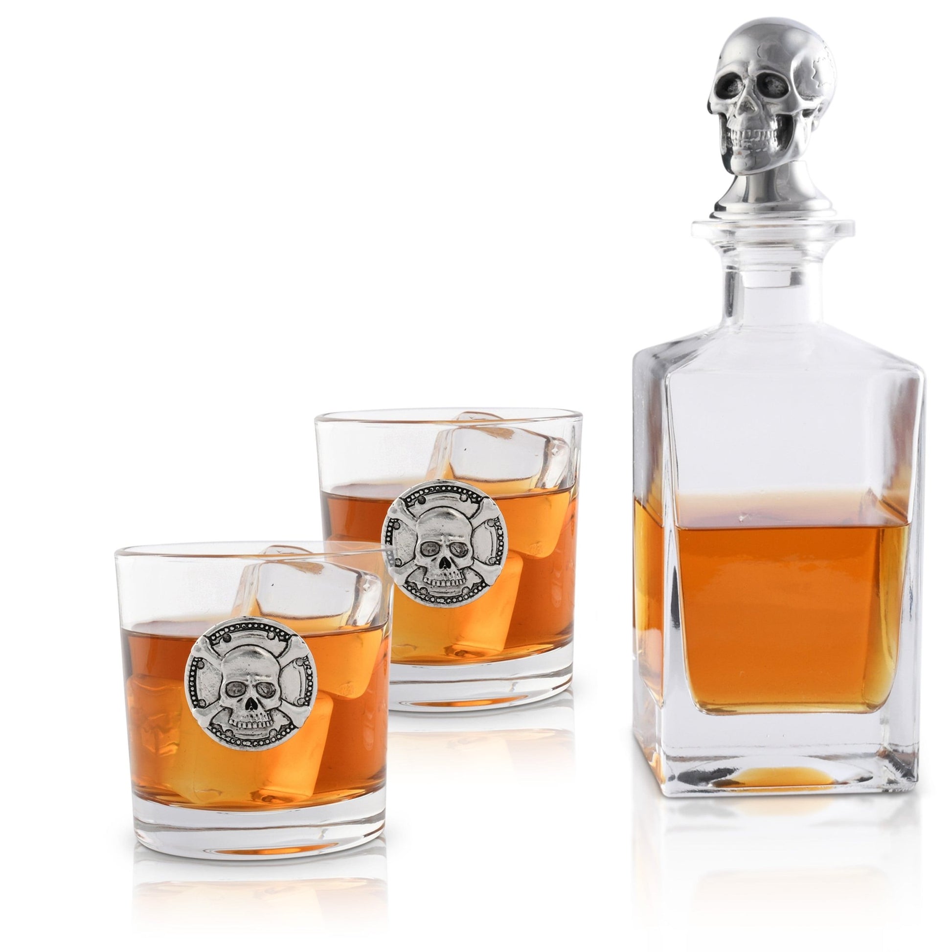 Skull Decanter Set with a set Double old Glasses - themonogram manor 
