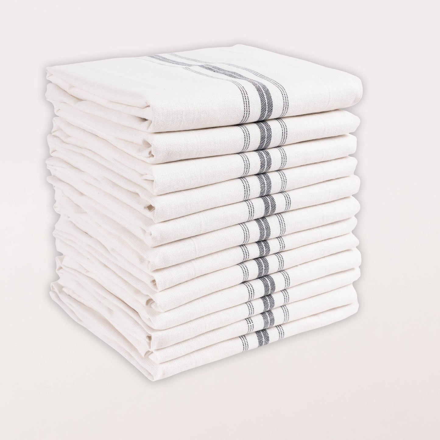 Farmhouse Stripe Kitchen Towels Set Of 12 - themonogram manor 