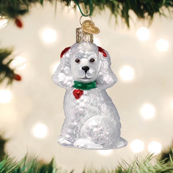 White Poodle Ornament - themonogram manor 