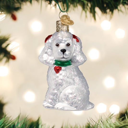 White Poodle Ornament - themonogram manor 