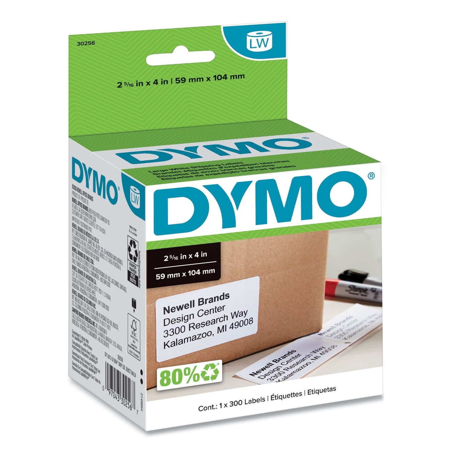 DYMO LabelWriter Shipping Labels, 2.31" x 4", White, 300 Labels/Roll - themonogram manor 