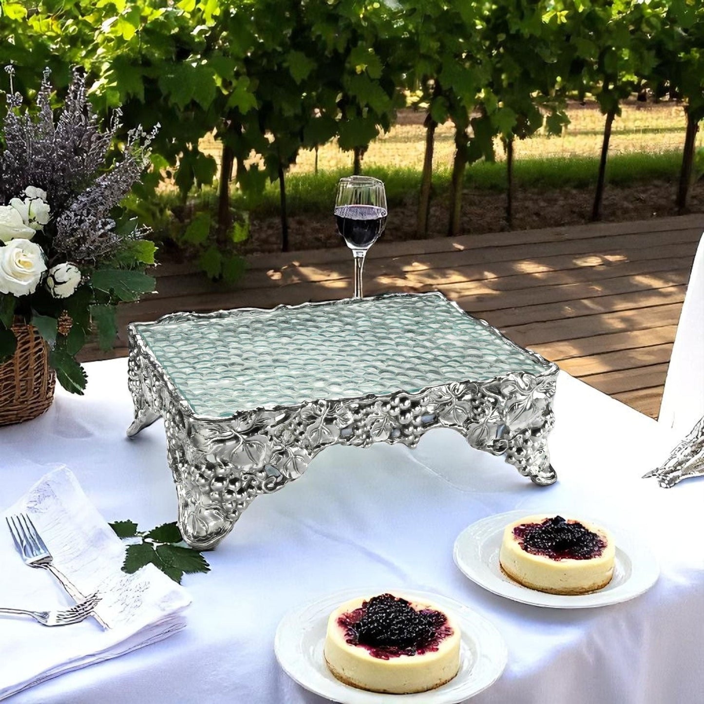 Grape Cake Pedestal Sheet - themonogram manor 