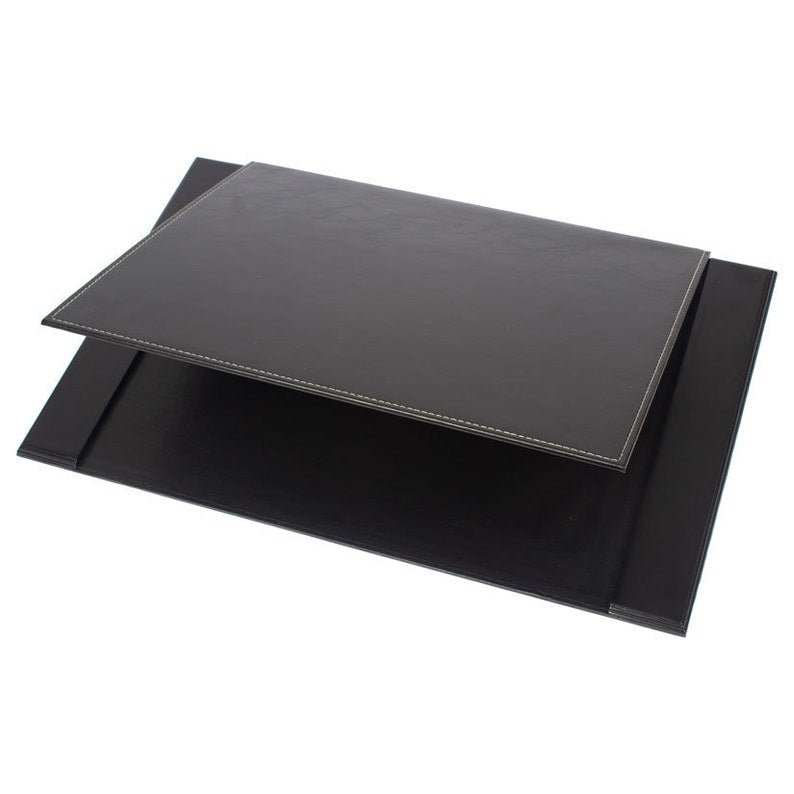 MOOG Leather Desk Pad | Prestige Desk Pad Mahogany Wood Combination | Desk Pad With Cover | Leather - themonogram manor 