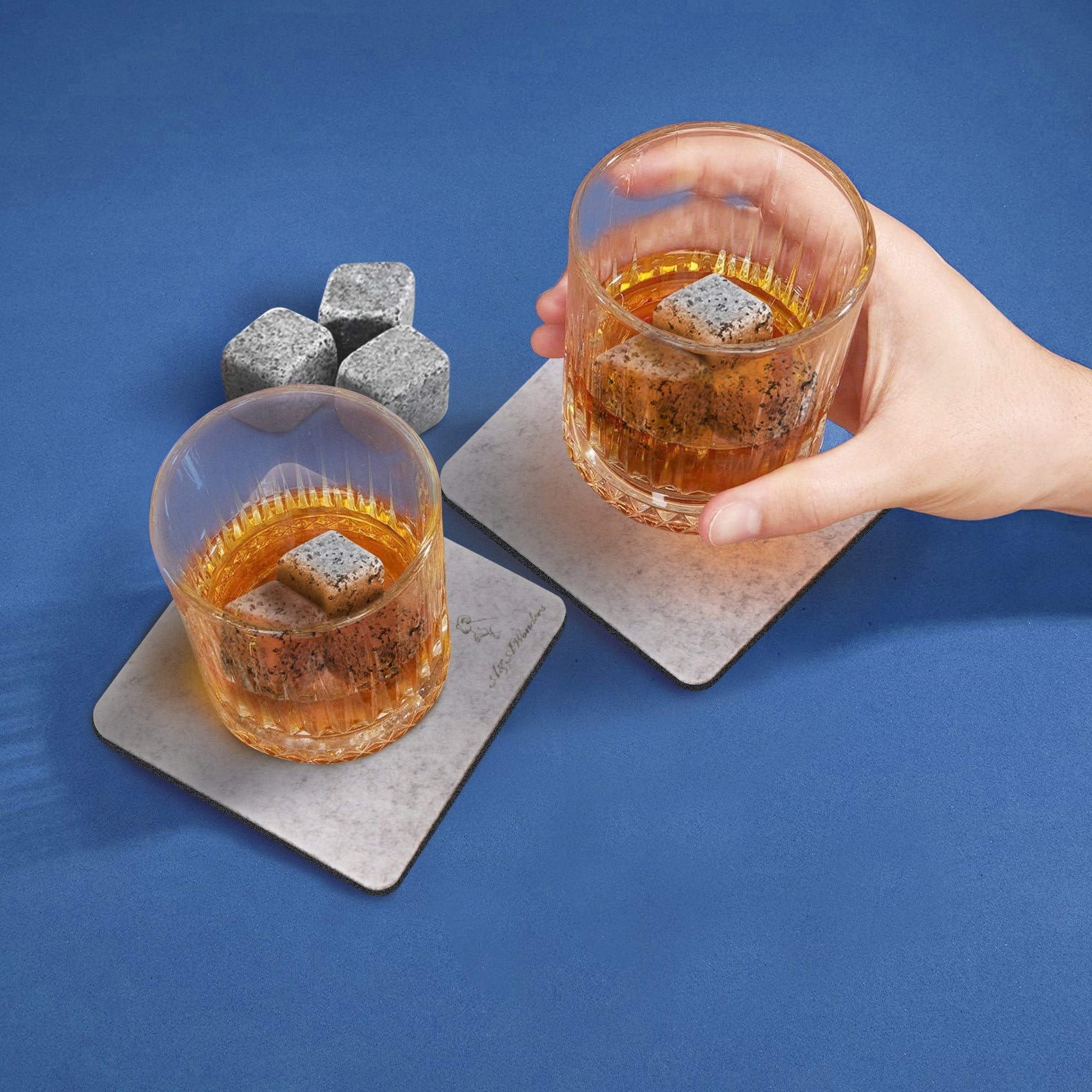 Premium Felt Coasters for Drink Set of 18 Pcs - (square) - themonogram manor 