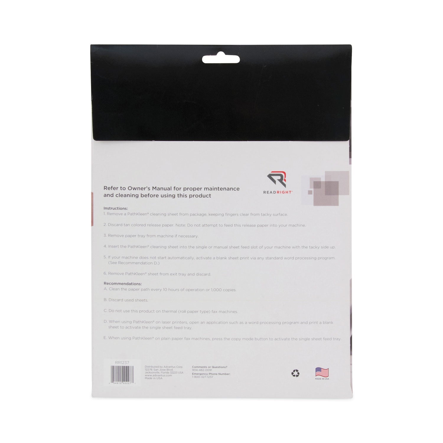 Read Right PathKleen Sheets, 8.5 x 11, 10/Pack - themonogram manor 