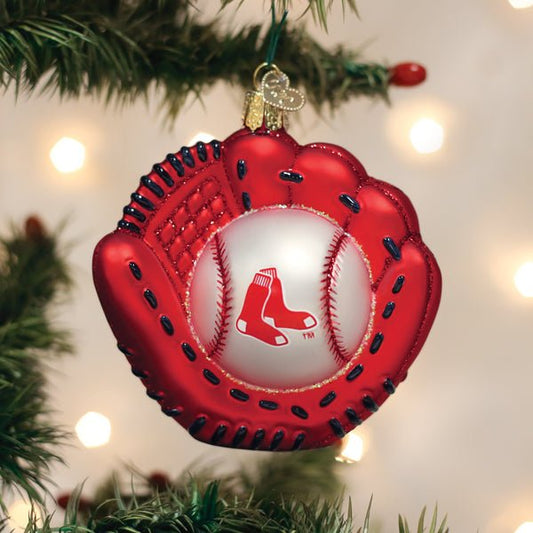 Red Sox Baseball Mitt Ornament - themonogram manor 