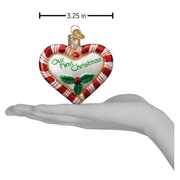 Peppermint Heart Ornament - themonogram manor 