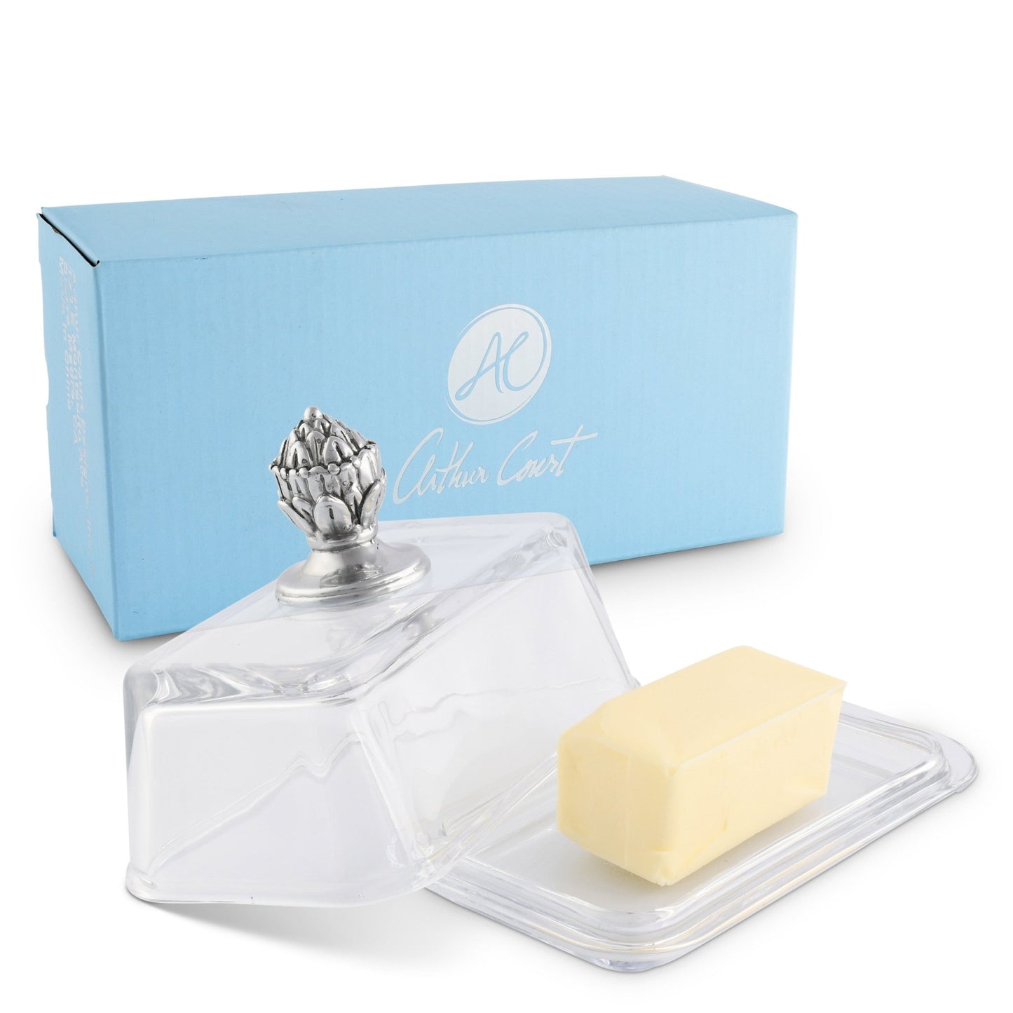 Glass Butter Dish - Concho - themonogram manor 