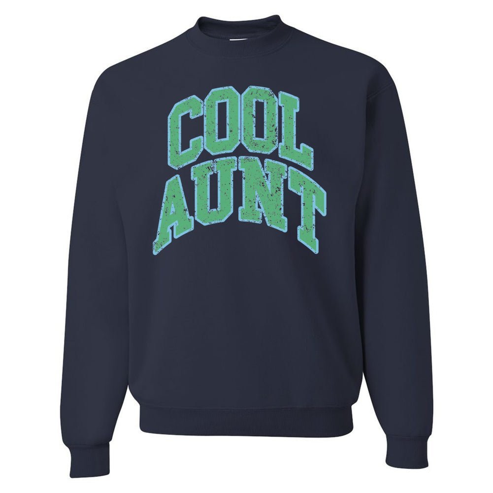'Varsity Cool Aunt' Crewneck Sweatshirt - themonogram manor 