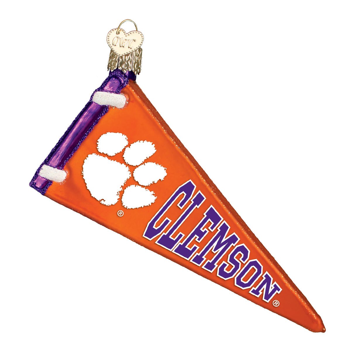 Clemson Pennant Ornament - themonogram manor 
