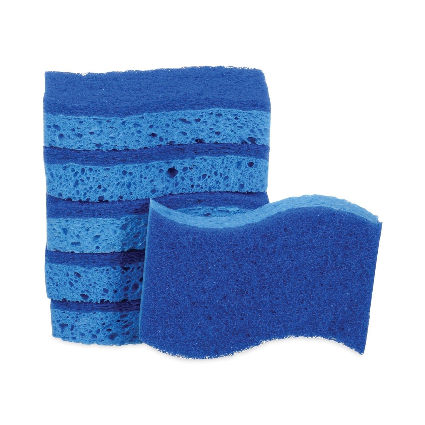 Scotch - Brite Non - Scratch Multi - Purpose Scrub Sponge, 4.4 x 2.6, 0.8" Thick, Blue, 6/Pack - themonogram manor 