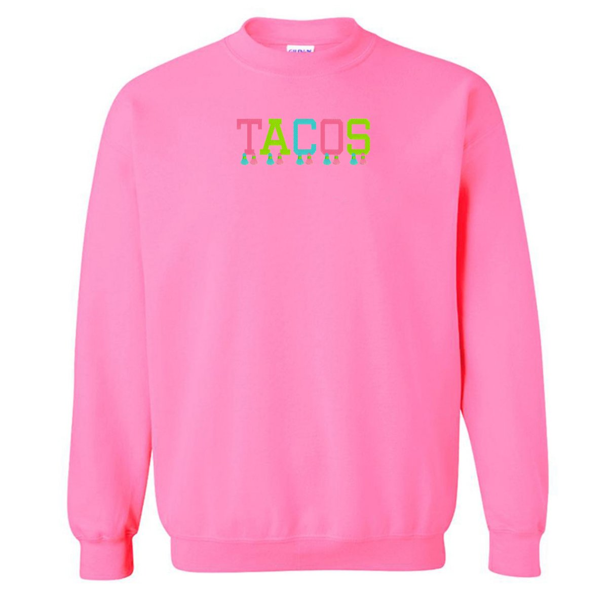 Embroidered Tasseled 'Tacos' Sweatshirt - themonogram manor 