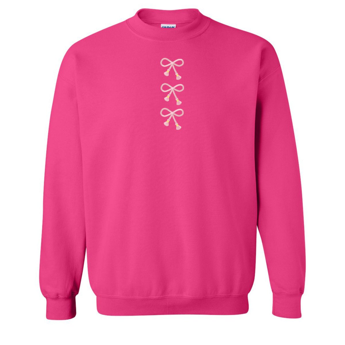 Embroidered Tasseled 'Bows' Sweatshirt - themonogram manor 