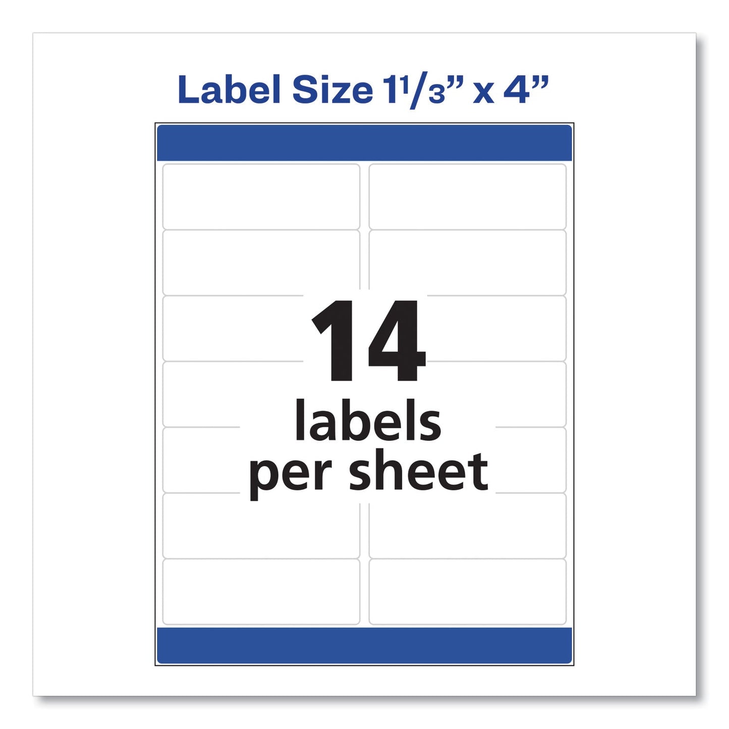 Avery Easy Peel White Address Labels w/ Sure Feed Technology, Laser Printers, 1.33 x 4, White, 14/Sheet, 100 Sheets/Box - themonogram manor 