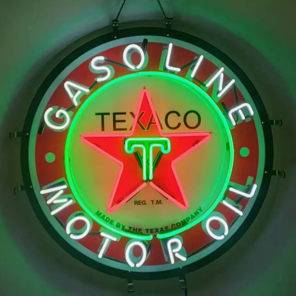Texaco Gasoline Motor Oil Neon Signs - themonogram manor 