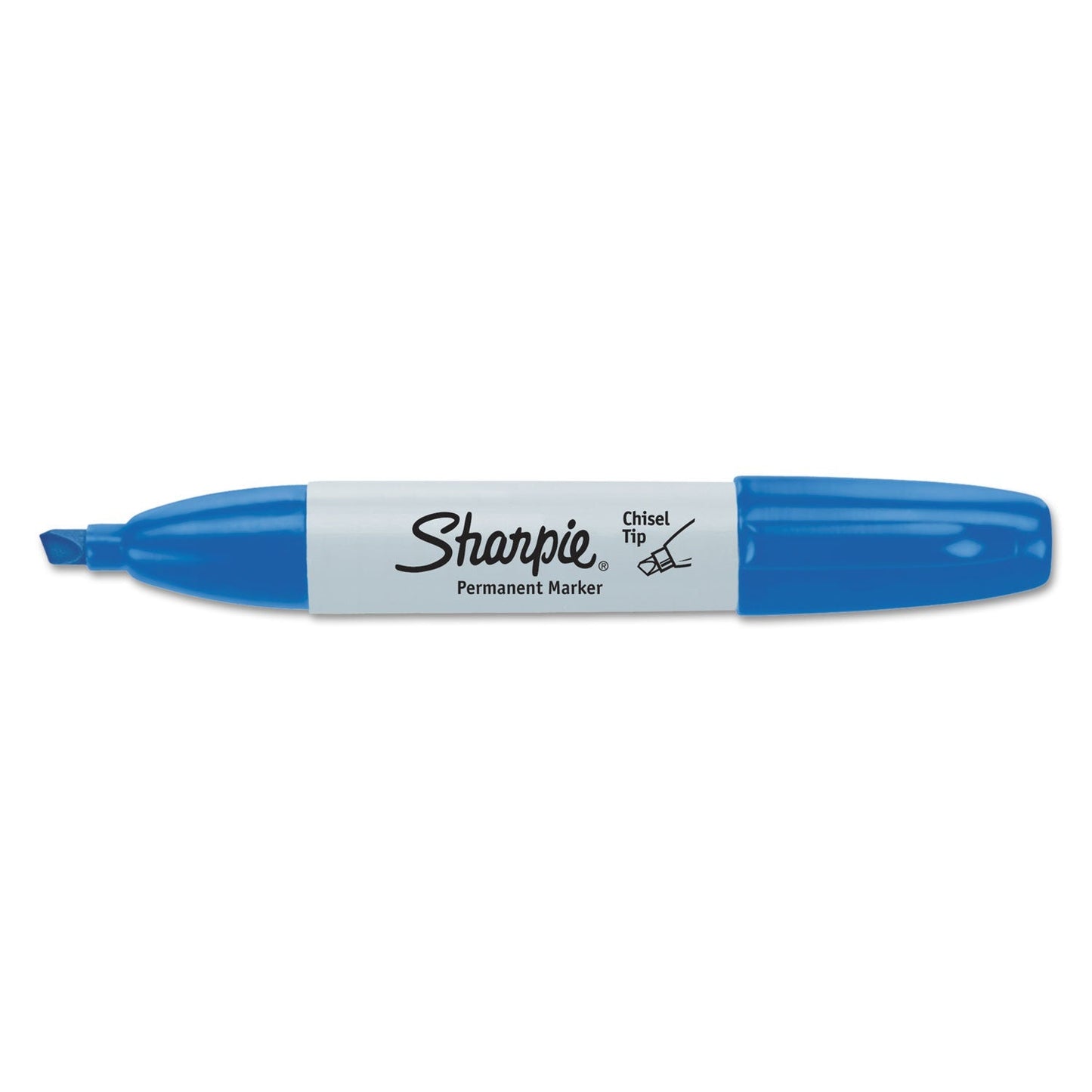 Sharpie Chisel Tip Permanent Marker, Medium Chisel Tip, Blue, Dozen - themonogram manor 