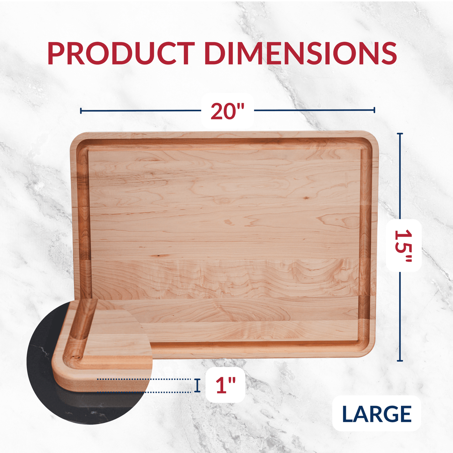 Large Maple Wood Cutting Board - themonogram manor 