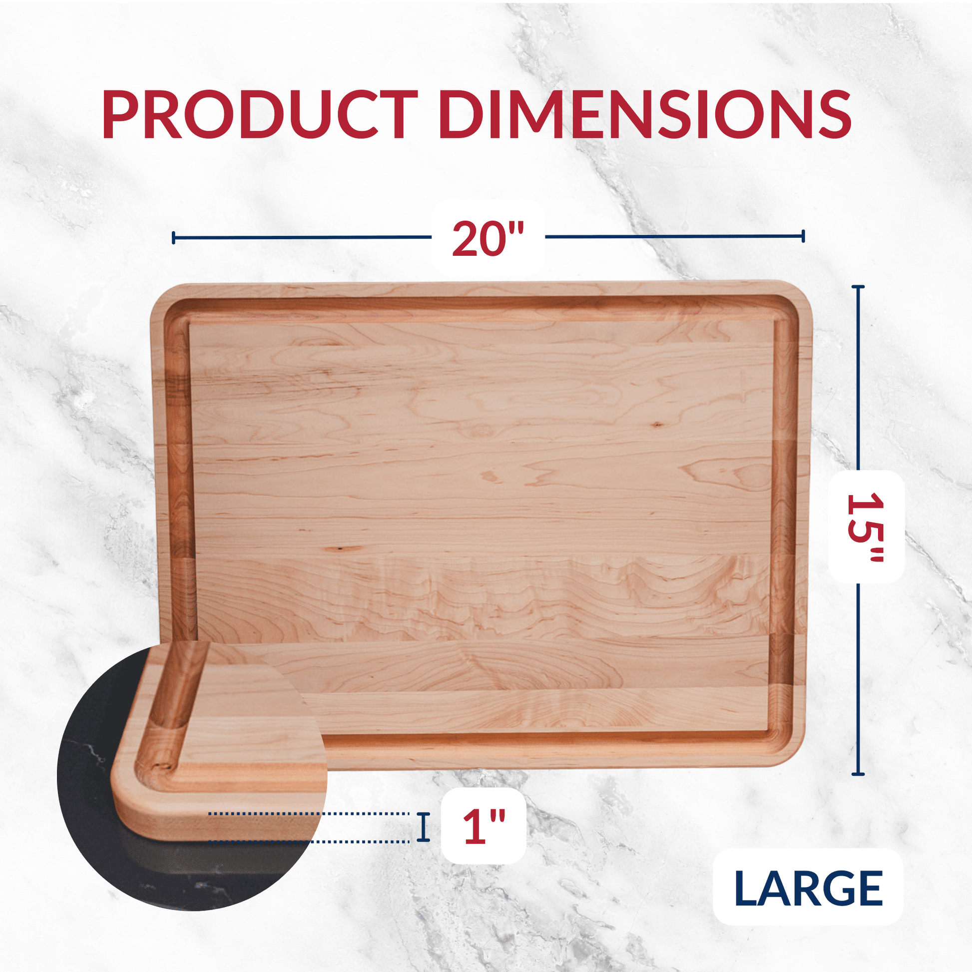 Large Maple Wood Cutting Board - themonogram manor 
