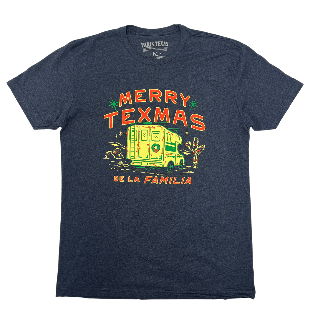 Merry Texmas de la Familia T-Shirt - Midnight Navy - themonogram manor 