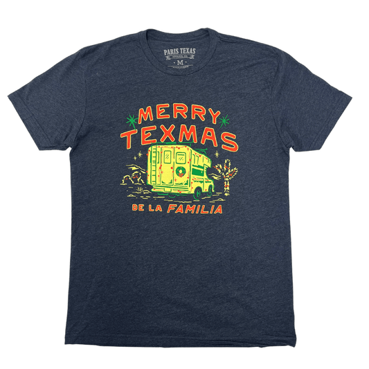 Merry Texmas de la Familia T-Shirt - Midnight Navy - themonogram manor 