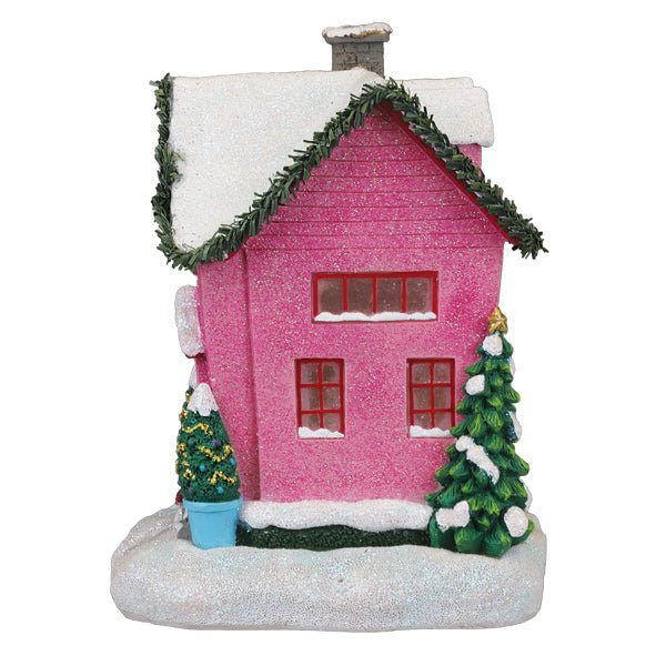 Holiday House Lighted Figurine - themonogram manor 