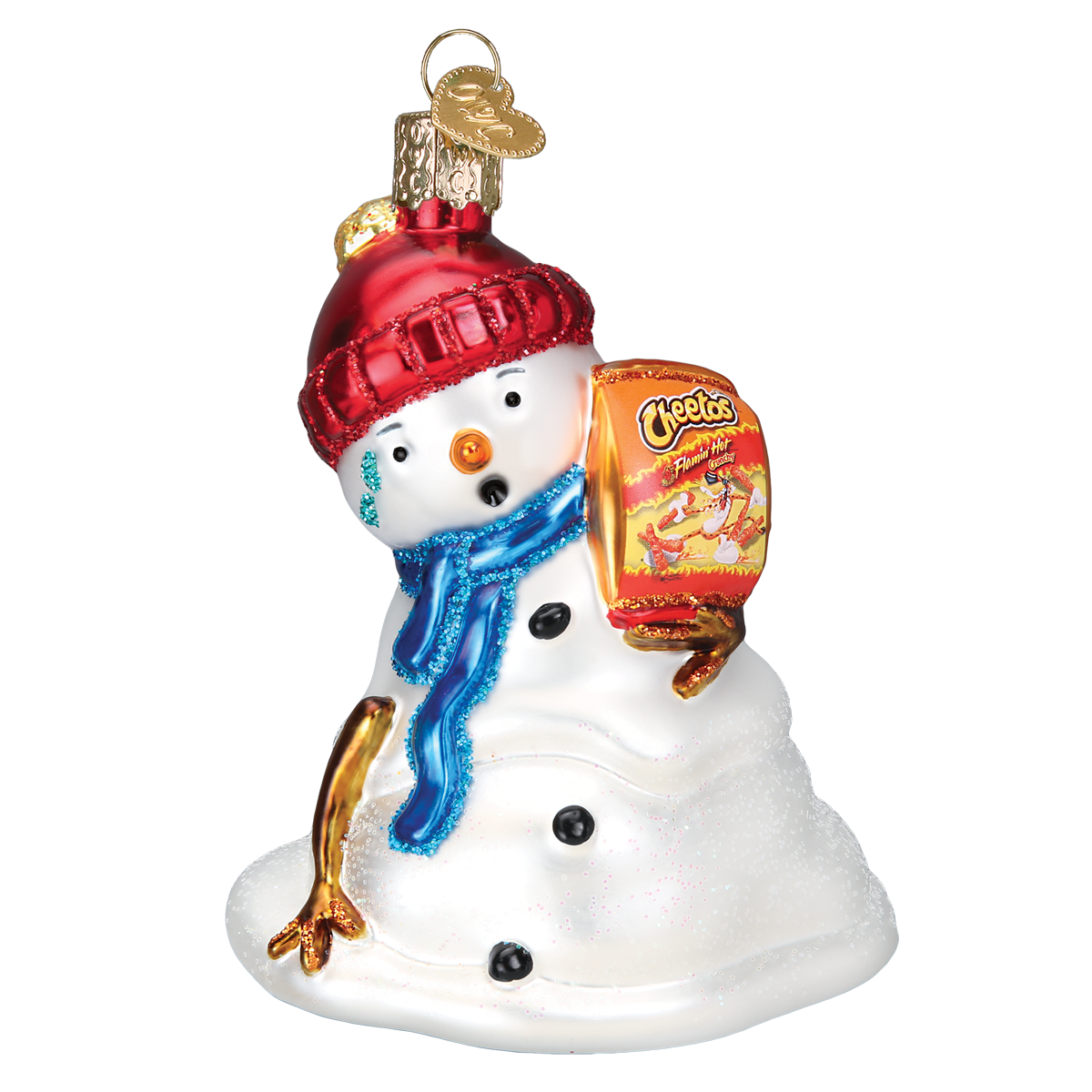 Flamin' Hot Cheetos Snowman Ornament - #themonogram manor #