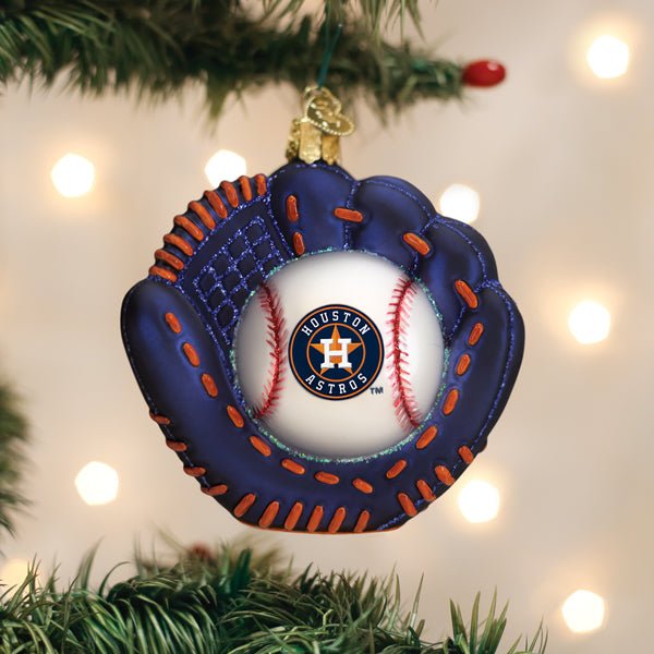 Astros Baseball Mitt Ornament - #themonogram manor #