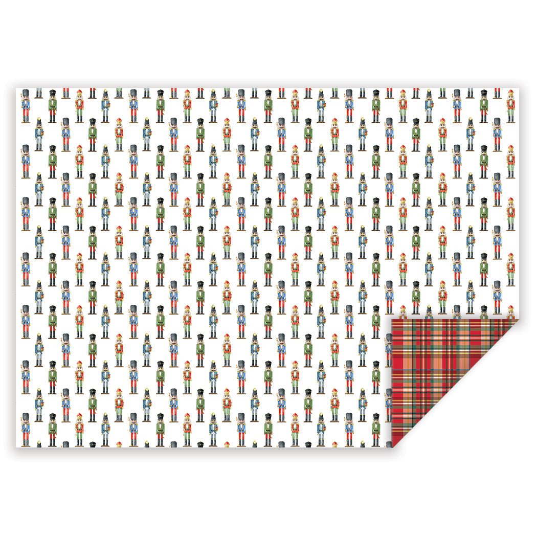 nutcracker plaid wrapping paper - themonogram manor 