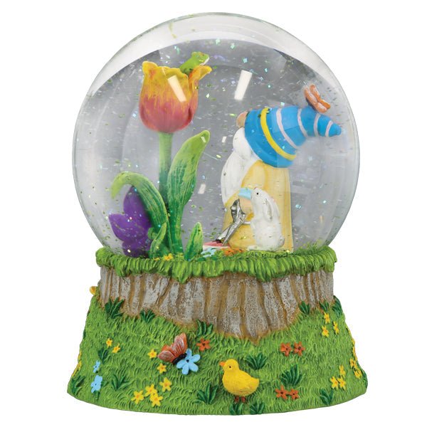 Spring Garden Gnome Snow Globe - themonogram manor 
