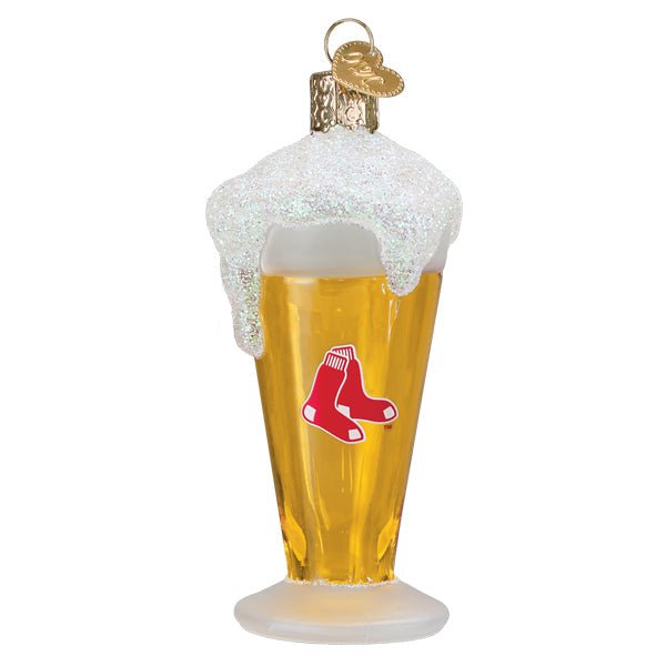 Red Sox Glass Of Beer Ornament - themonogram manor 