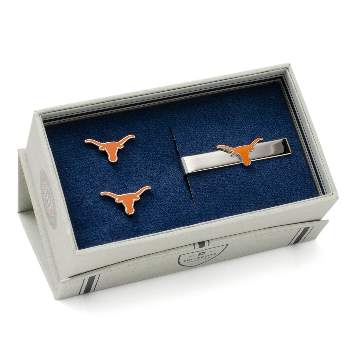 NCAA Texas Longhorns Cufflinks and Tie Bar Gift Set - themonogram manor 