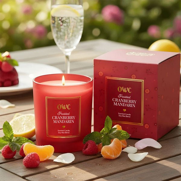 Frosted Cranberry Mandarin Candle - #themonogram manor #