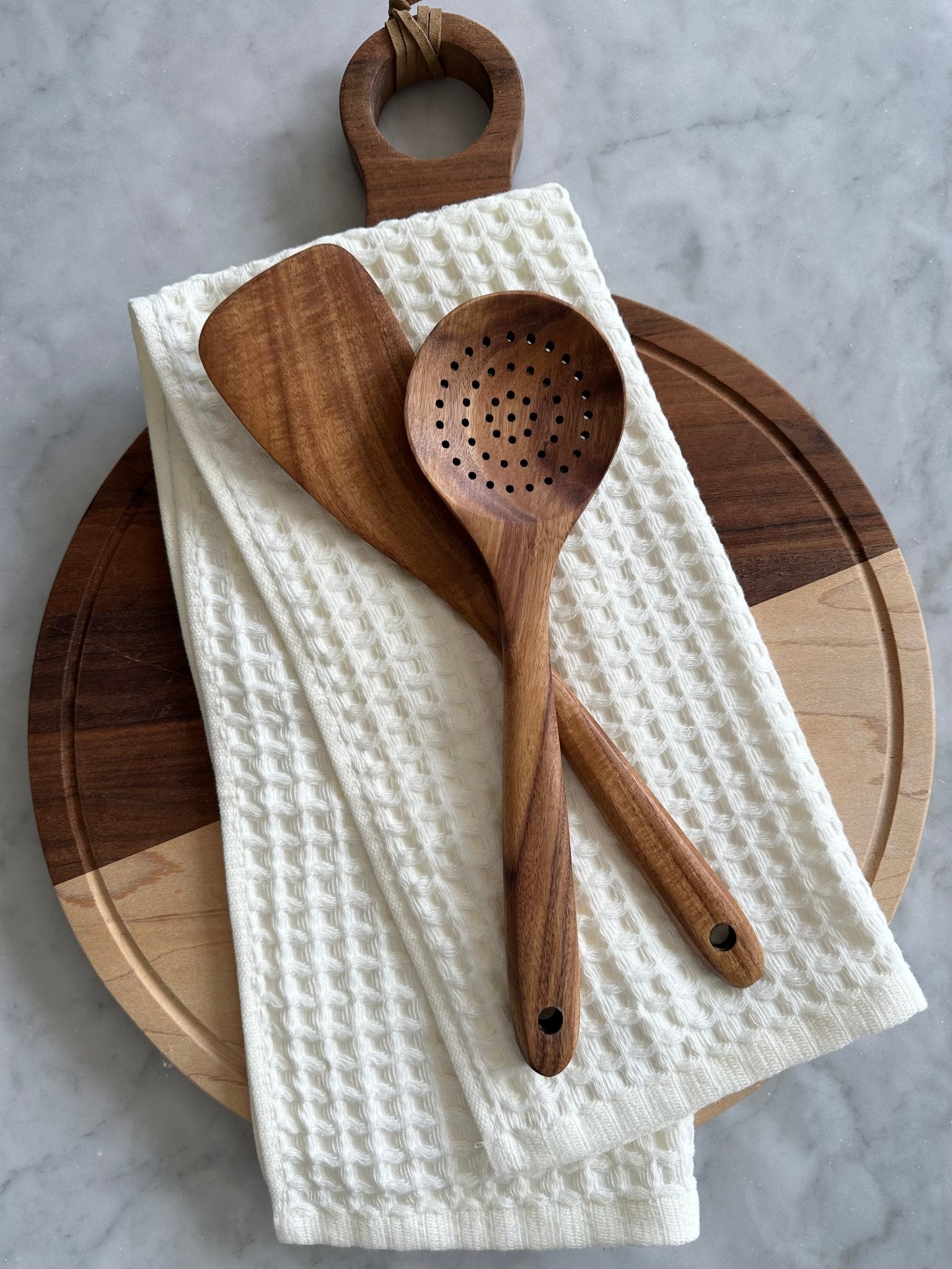 Teak Wooden Utensils, Set of 4 - themonogram manor 