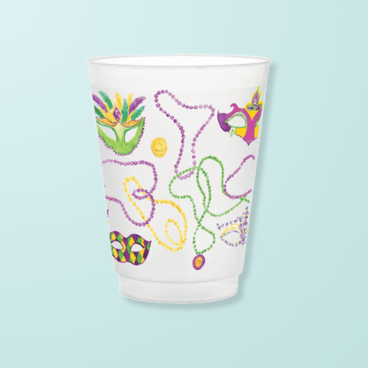 Mardi Gras Beads Frosted Cup - themonogram manor 
