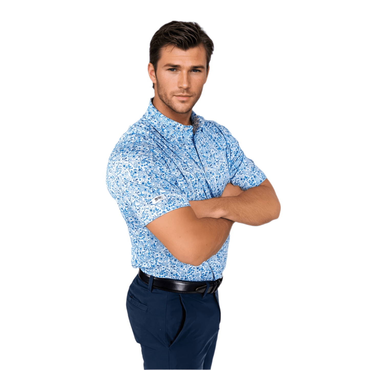 Blue Paisley Men's Polo - themonogram manor 
