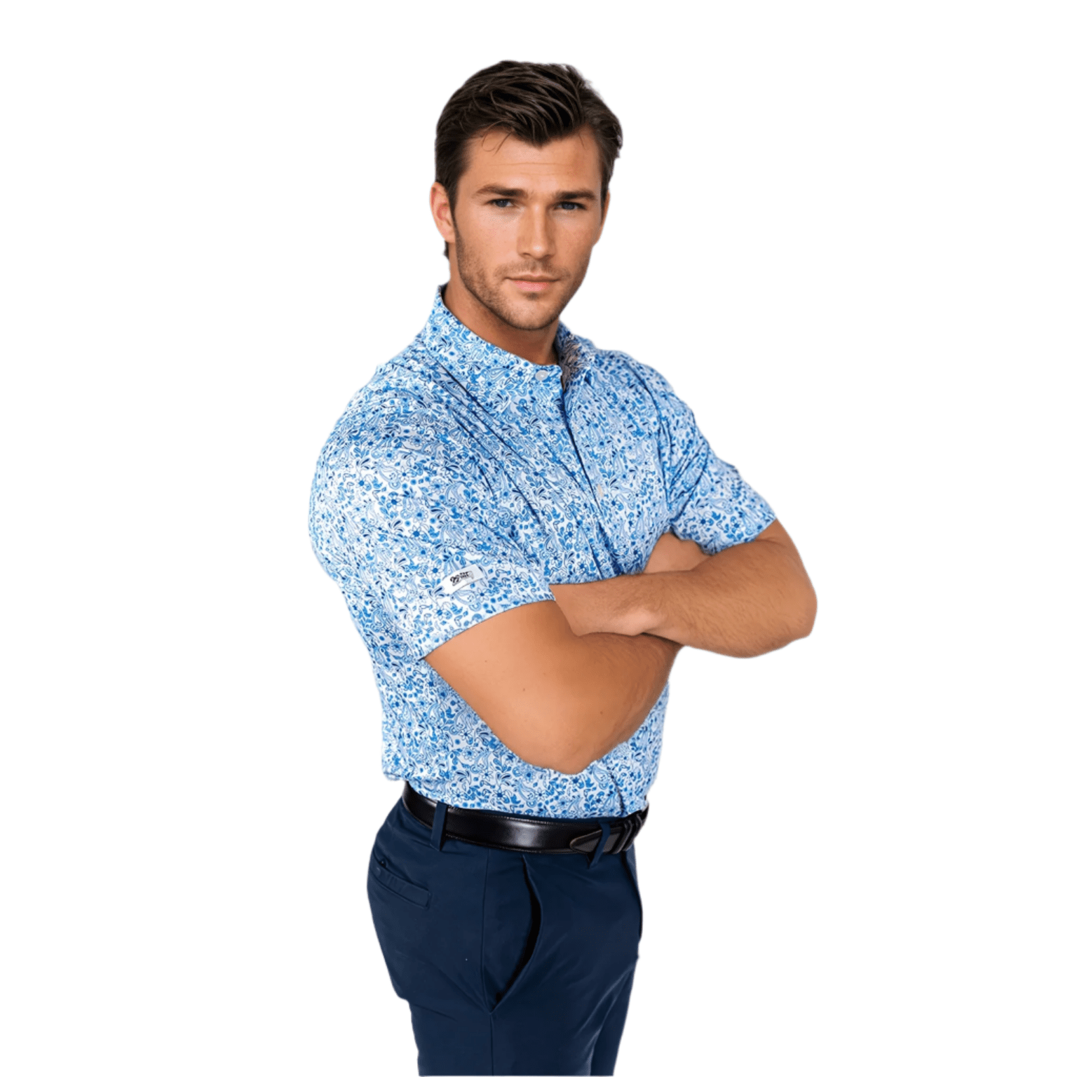 Blue Paisley Men's Polo - themonogram manor 