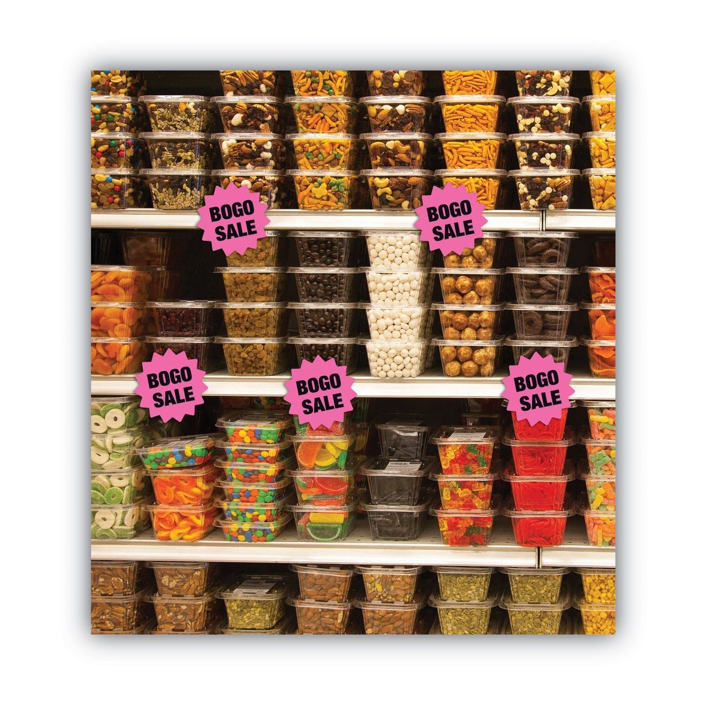 COSCO Die Cut Paper Signs, 4" Round, Assorted Colors, Pack of 60 Each - themonogram manor 