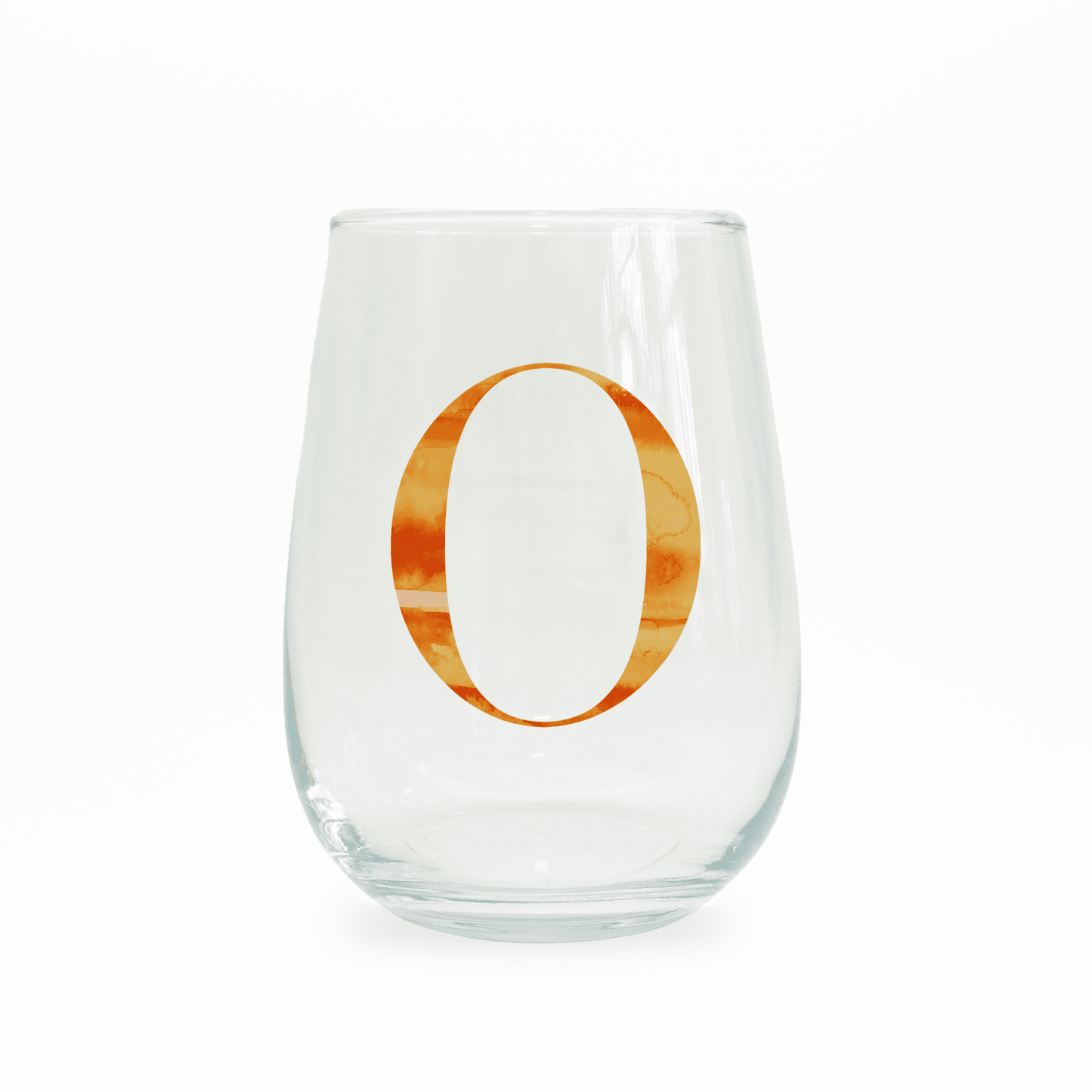 O Monogram Stemless Wine Glass - themonogram manor 