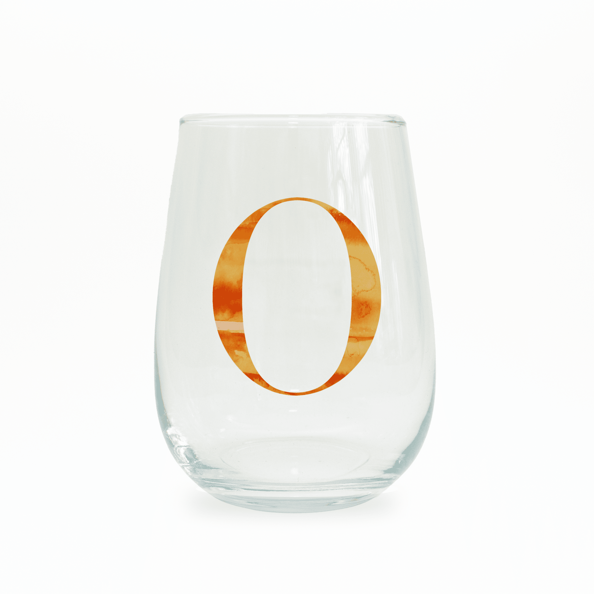 O Monogram Stemless Wine Glass - themonogram manor 