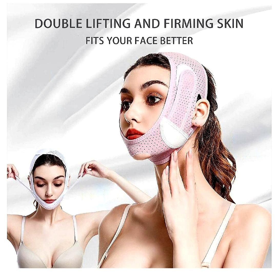 SLIM FACE SLIMMING BAND FACIAL BELT DOUBLE CHIN REDUCER V LINE FACE LIFT anti SNORE WRINKLE FACE BANDAGE DOUBLE CHIN STRAP SAGGING FACE CONTOUR JAWLINE TIGHTEN STRAP 1PK - themonogram manor 