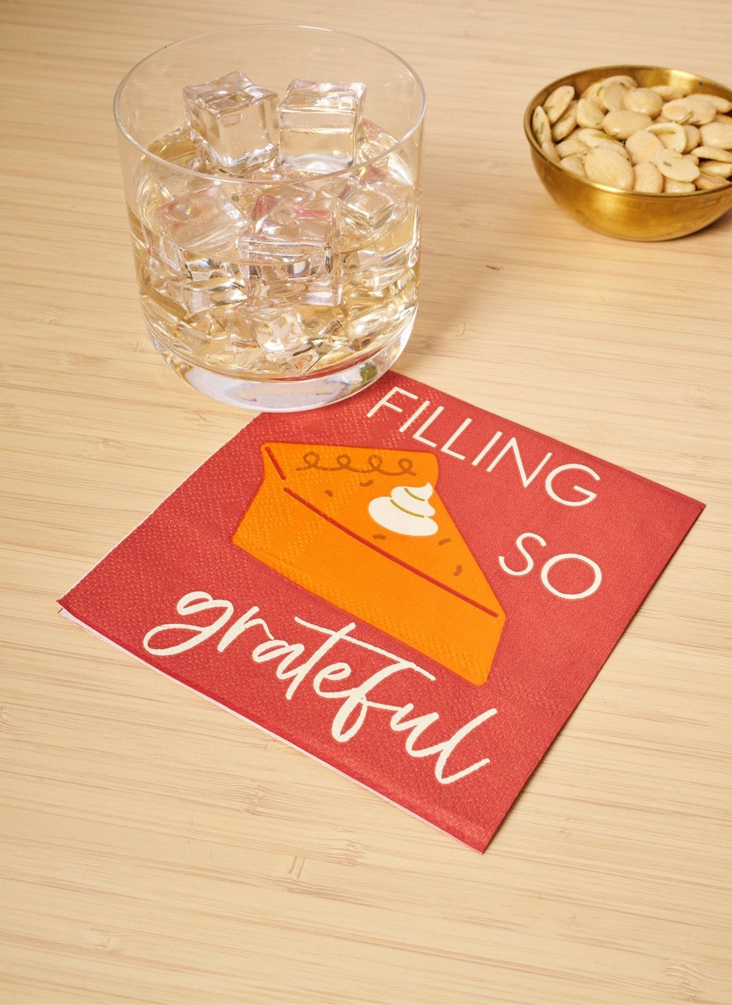 'Filling So Grateful' Cocktail Napkins/26pk - themonogram manor 