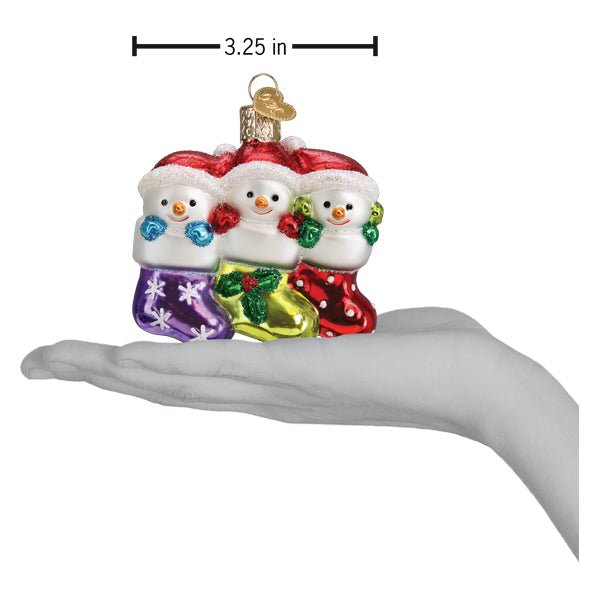 Snow Family Of 3 Ornament - #themonogram manor #