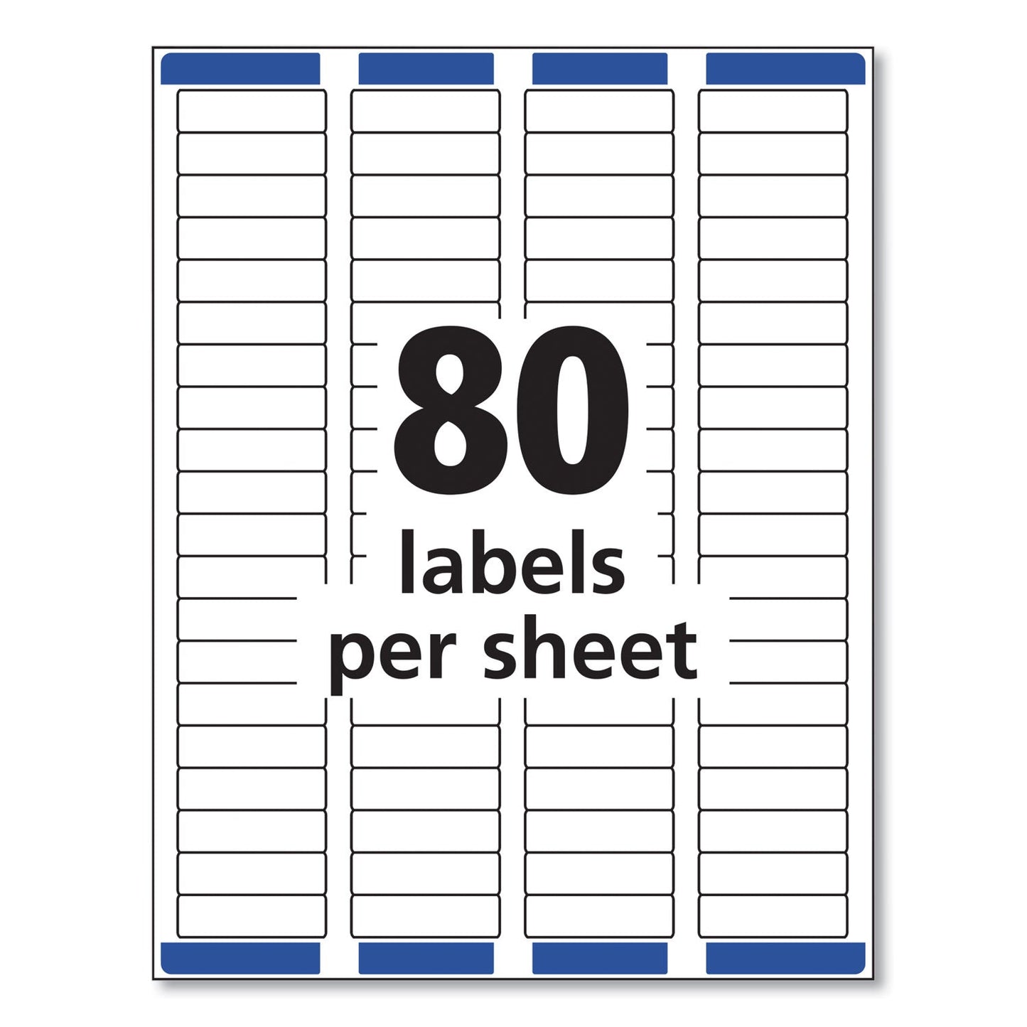 Avery Easy Peel White Address Labels w/ Sure Feed Technology, Laser Printers, 0.5 x 1.75, White, 80/Sheet, 100 Sheets/Box - themonogram manor 
