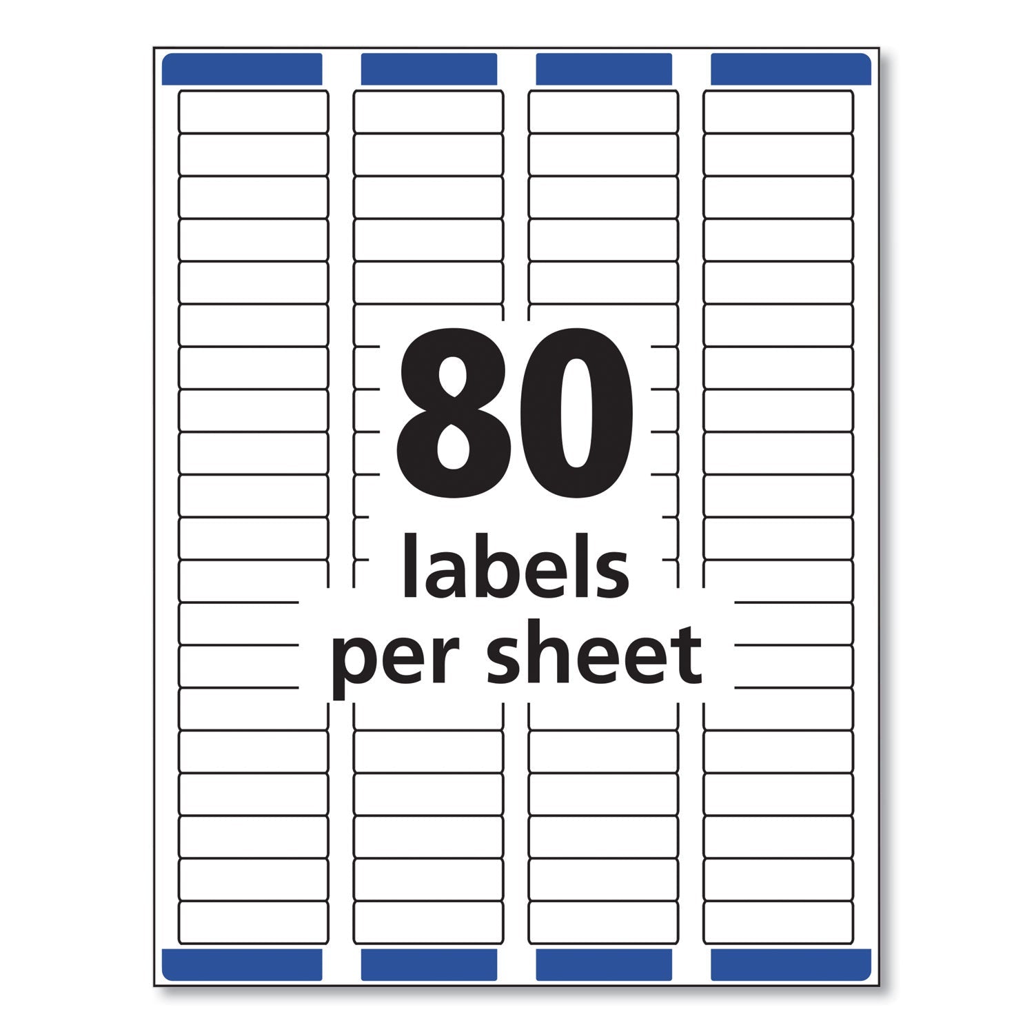 Avery Easy Peel White Address Labels w/ Sure Feed Technology, Laser Printers, 0.5 x 1.75, White, 80/Sheet, 100 Sheets/Box - themonogram manor 