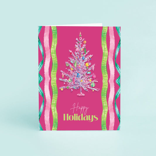Aluminum Tree Happy Holidays - themonogram manor 