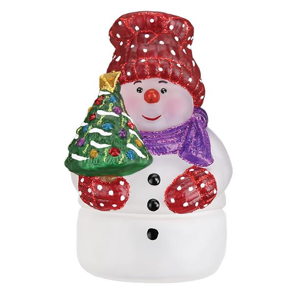 Snowman With Tree Candle Light - themonogram manor 