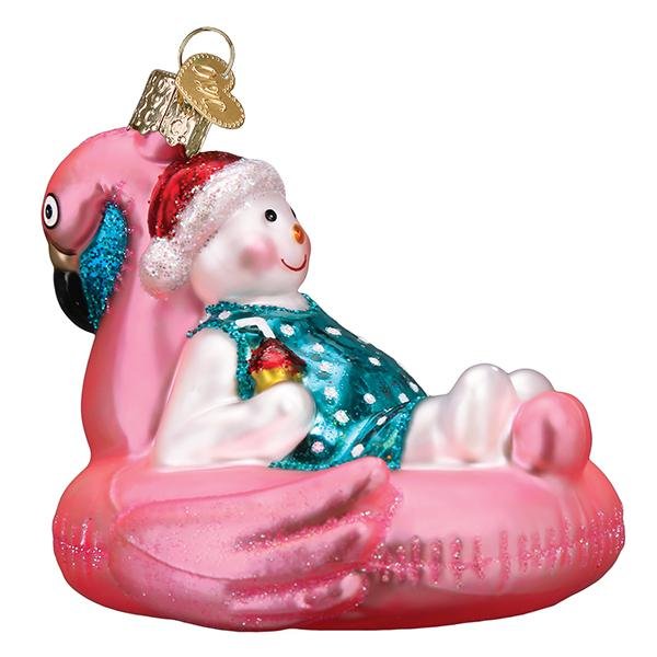 Pool Float Snowman Ornament - #themonogram manor #